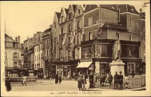 Ak Lagny Seine et Marne, Les cinq Pignons, Denkmal