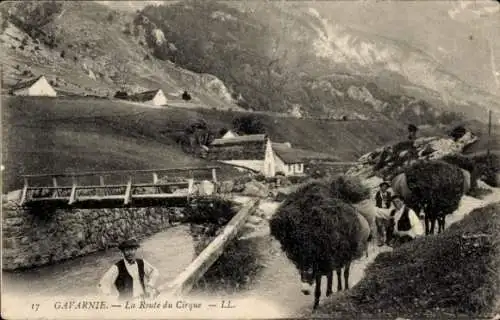 Ak Gavarnie Hautes Pyrénées, La Route du Cirque