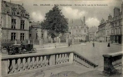 Ak Orléans Loiret, Salle Hardoulneau, Entree de la rue de la Bretonnerie, Kutsche