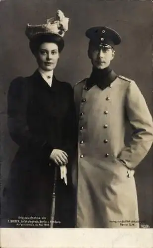 Ak Deutsches Kronprinzenpaar, Kronprinz Wilhelm von Preußen, Kronprinzessin Cecilie