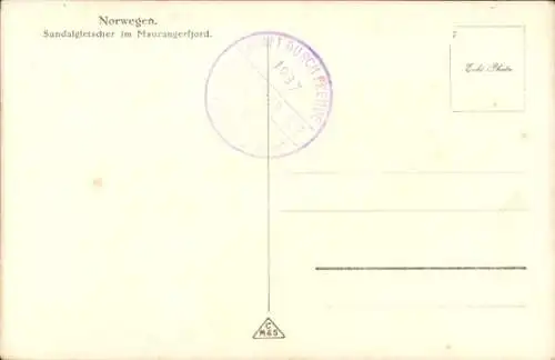 Ak Norwegen, Sundalgletscher im Maurangerfjord