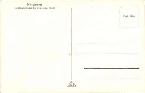 Ak Norwegen, Sundalgletscher im Maurangerfjord