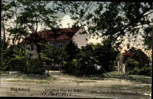 Ak Magdeburg an der Elbe, Forsthaus Klus bei Wahlitz