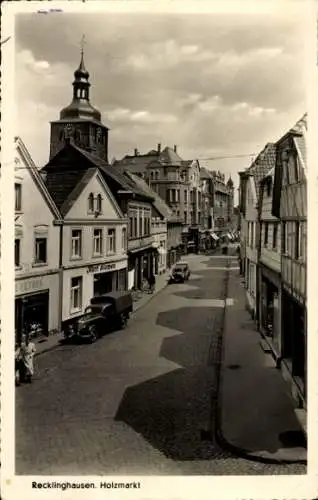 Ak Recklinghausen im Ruhrgebiet, Holzmarkt