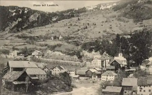 Ak Plans bei Landeck in Tirol, Blick auf den Ort