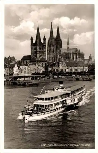 Ak Köln am Rhein, Köln-Düsseldorfer Dampfer, Dom