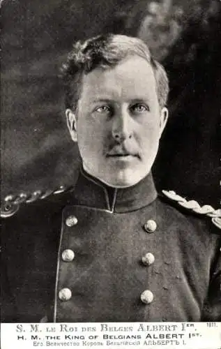 Ak König Albert I. von Belgien, Portrait