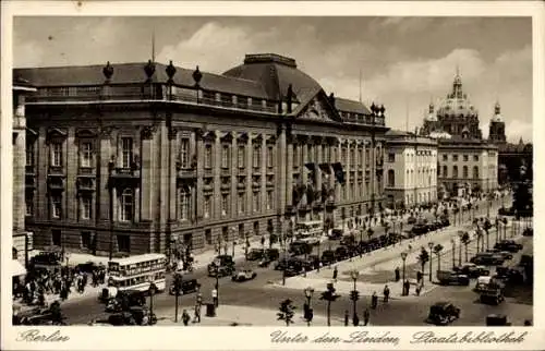 Ak Berlin Mitte, Unter den Linden, Staatsbibliothek