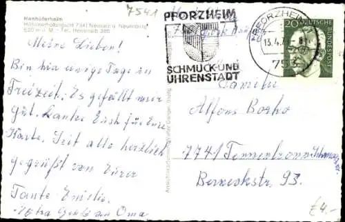 Ak Neusatz Bühl in Baden, Henhöferheim