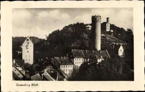 Ak Ravensburg in Württemberg Oberschwaben, Teilansicht