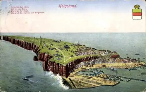 Ak Nordseeinsel Helgoland, Gesamtansicht