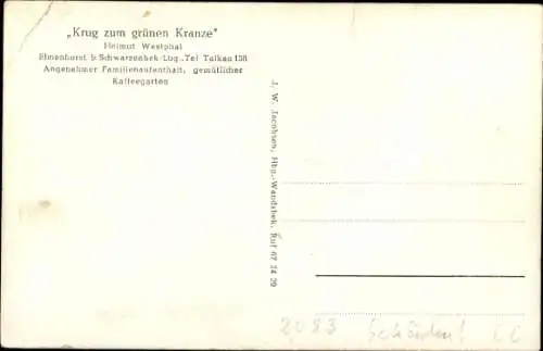 Ak Elmenhorst in Lauenburg, Krug zum grünen Kranze