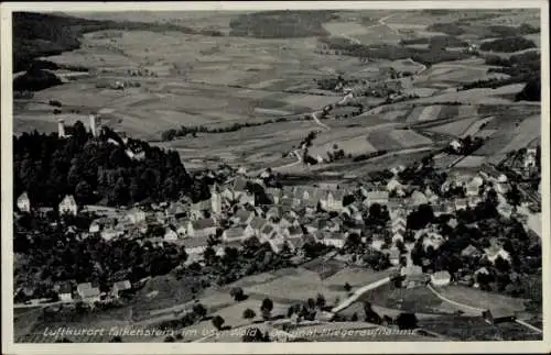 Ak Falkenstein in der Oberpfalz, Burg Falkenstein, Gesamtansicht, Fliegeraufnahme