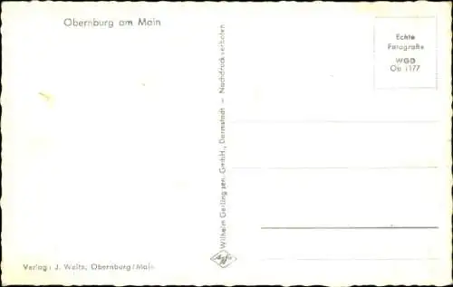 Ak Obernburg am Main Unterfranken, Panorama