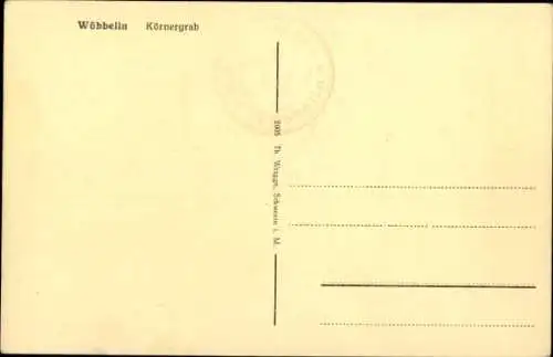 Ak Wöbbelin Mecklenburg, Körnergrab