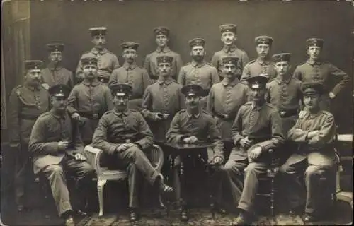 Foto Ak Greiz im Vogtland Thüringen, Gruppenbild, Soldaten