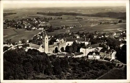 Ak Scheyern in Oberbayern, Kloster, Fliegeraufnahme