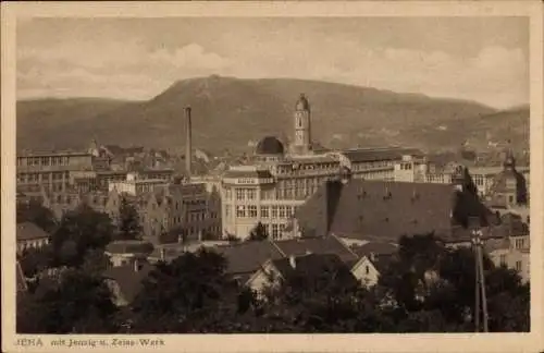 Ak Jena in Thüringen, Jenzig, Zeiss Werk