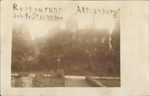 Foto Ak Duisburg im Ruhrgebiet, Restaurant Aktienberg