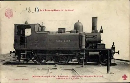 Ak Französische Eisenbahn, Nord, Dampflok Nr. 2.313