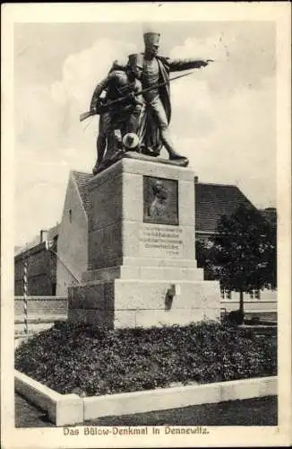 Ak Dennewitz Niedergörsdorf, Bülow Denkmal, Statue