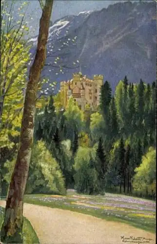 Künstler Ak Klatt, Hans, Hohenschwangau Schwangau, Schloss Hohenschwangau