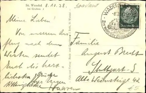 Ak St. Wendel im Saarland, Kirche, Im Graben