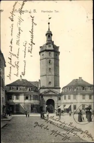 Ak Ansbach in Mittelfranken Bayern, Herrieder Tor