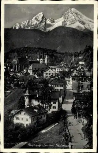 Ak Berchtesgaden in Oberbayern, Panorama, Watzmann