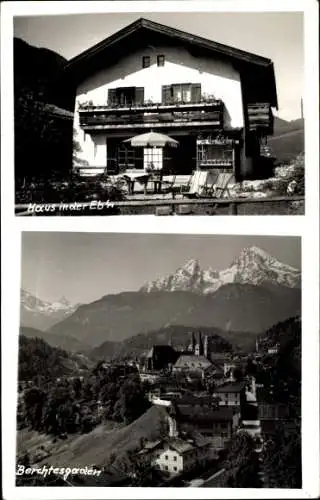 Foto Ak Berchtesgaden in Oberbayern, Panorama, Haus in der Eb´n