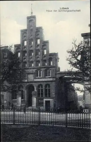 Ak Hansestadt Lübeck, Haus der Schiffergesellschaft