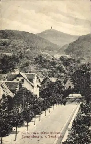 Ak Zwingenberg an der Bergstraße in Hessen, Bahnhofstraße, Malchen, Melibokus