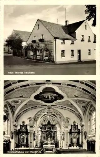 Ak Konnersreuth in der Oberpfalz, Haus Therese Neumann, Innenaufnahme d. Pfarrkirche