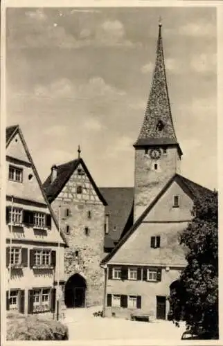 Foto Ak Heubach in Württemberg, Blockturm