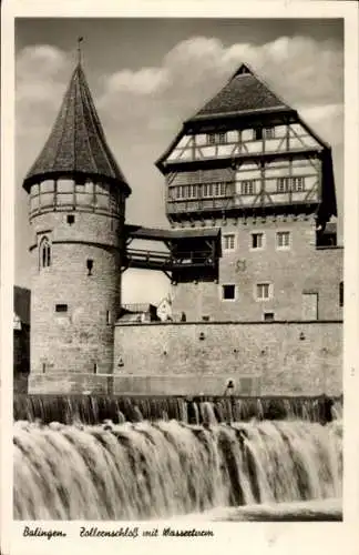 Ak Balingen in Württemberg, Zollernschloss, Wasserturm