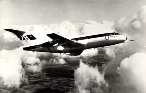 Ak Niederländisches Passagierflugzeug, Strahlverkehrsflugzeug Fokker F.28 Fellowship