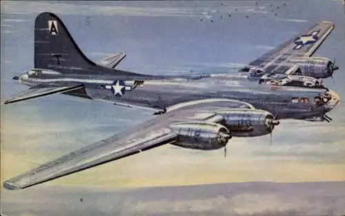 Künstler Ak Petit, L., Amerikanisches Kampfflugzeug, Boeing B-17 Flying Fortress