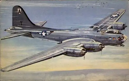 Künstler Ak Petit, L., Amerikanisches Kampfflugzeug, Boeing B-17 Flying Fortress