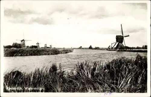 Ak Kinderdijk Molenwaard Südholland Niederlande, Watermolen, Windmühlen