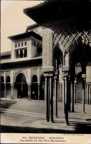 Ak Granada Andalusien Spanien, Alhambra, Fachada de las Dos Hermanas