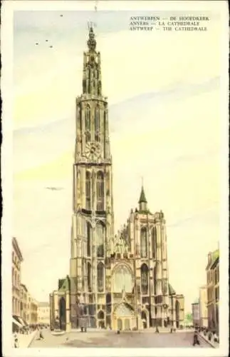 Ak Antwerpen Antwerpen Flandern, Kathedrale