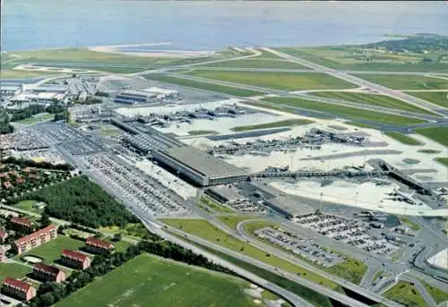 Ak København Kopenhagen Dänemark, Kastrup Flughafen, Luftbild