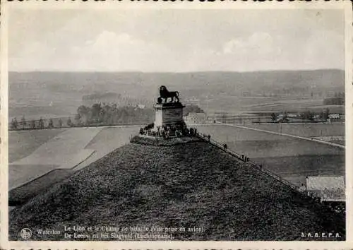 Ak Waterloo Wallonisch-Brabant, Der Löwe, Schlachtfeld