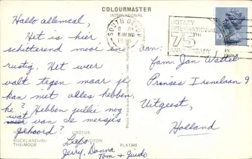 Ak Buckland in the Moor Devon England, Devonshire Dörfer