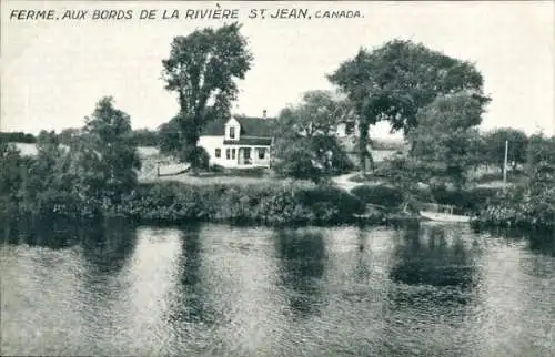 Ak St. Jean sur Richelieu Québec Kanada, Ferme aux bords de la rivière