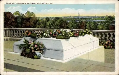 Ak Arlington Virginia USA, Tomb Of Unknown Soldier