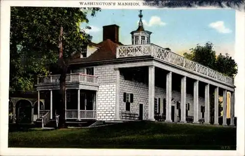 Ak Mount Vernon Virginia USA, Washington Mansion