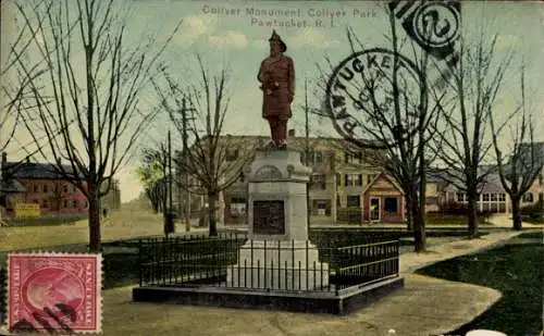 Ak Pawtucket Rhode Island USA, Collyer Monument, Collyer Park