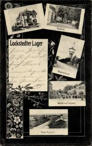 Ak Lockstedt in Holstein, Lockstedter Lager, Casino, Wasserturm, Wache und Eingang