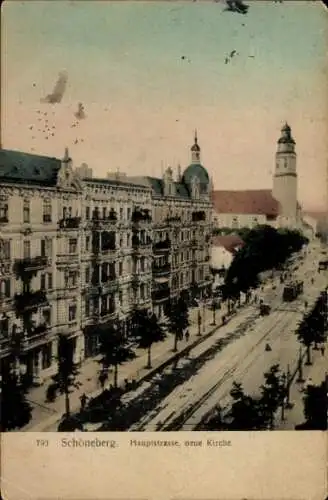 Ak Berlin Schöneberg, Hauptstraße, neue Kirche